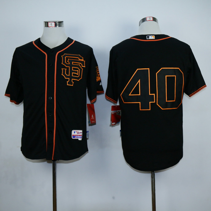 Men San Francisco Giants #40 No name Black MLB Jerseys->san francisco giants->MLB Jersey